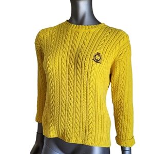 374. Ralph Lauren Cable Knit Yellow Sweater - Size PP